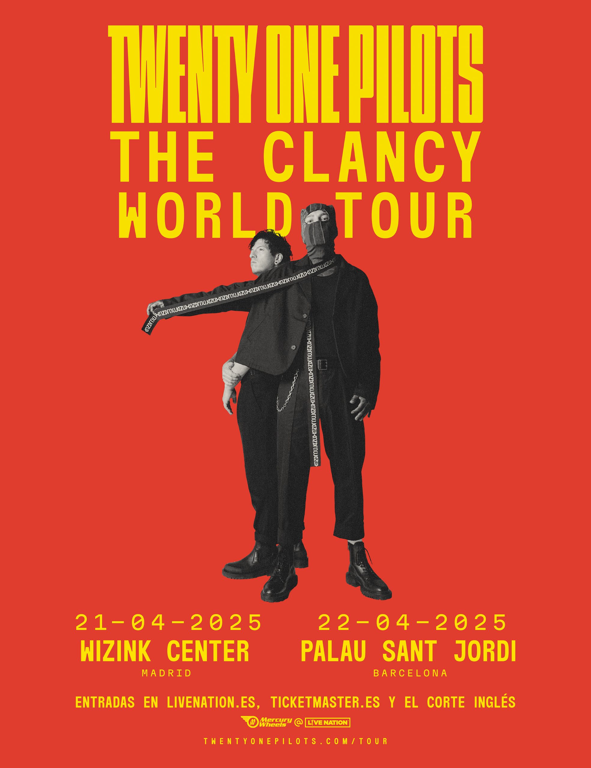 Twenty One Pilots anunciar Tour Mundial y pasarán por España