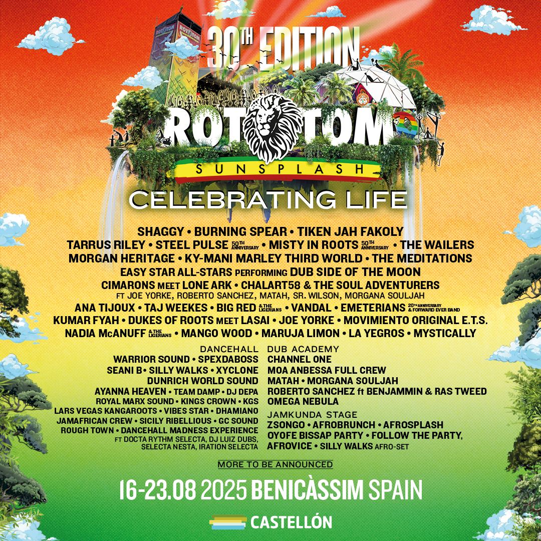 Primer avance del cartel de Rototom Sunsplash 2025