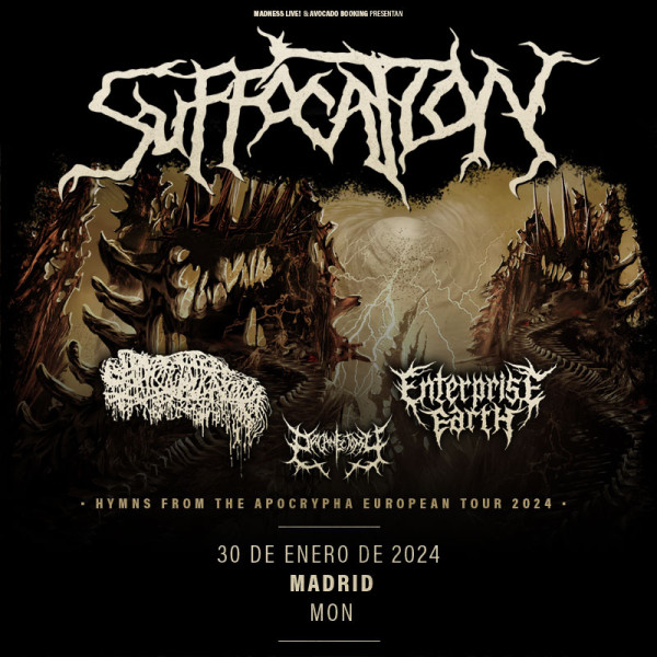 Suffocation, una de las bandas de death metal más influyentes de los últimos 30 años, en Madrid el próximo 30 de Enero