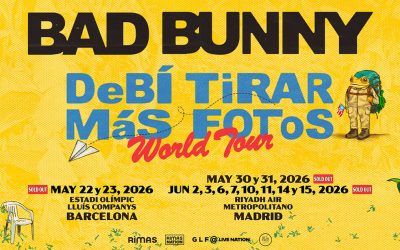 Bad Bunny reafirma su poder global con el esperado anuncio de su gira Mundial «DeBí TiRAR MáS FOToS World Tour»