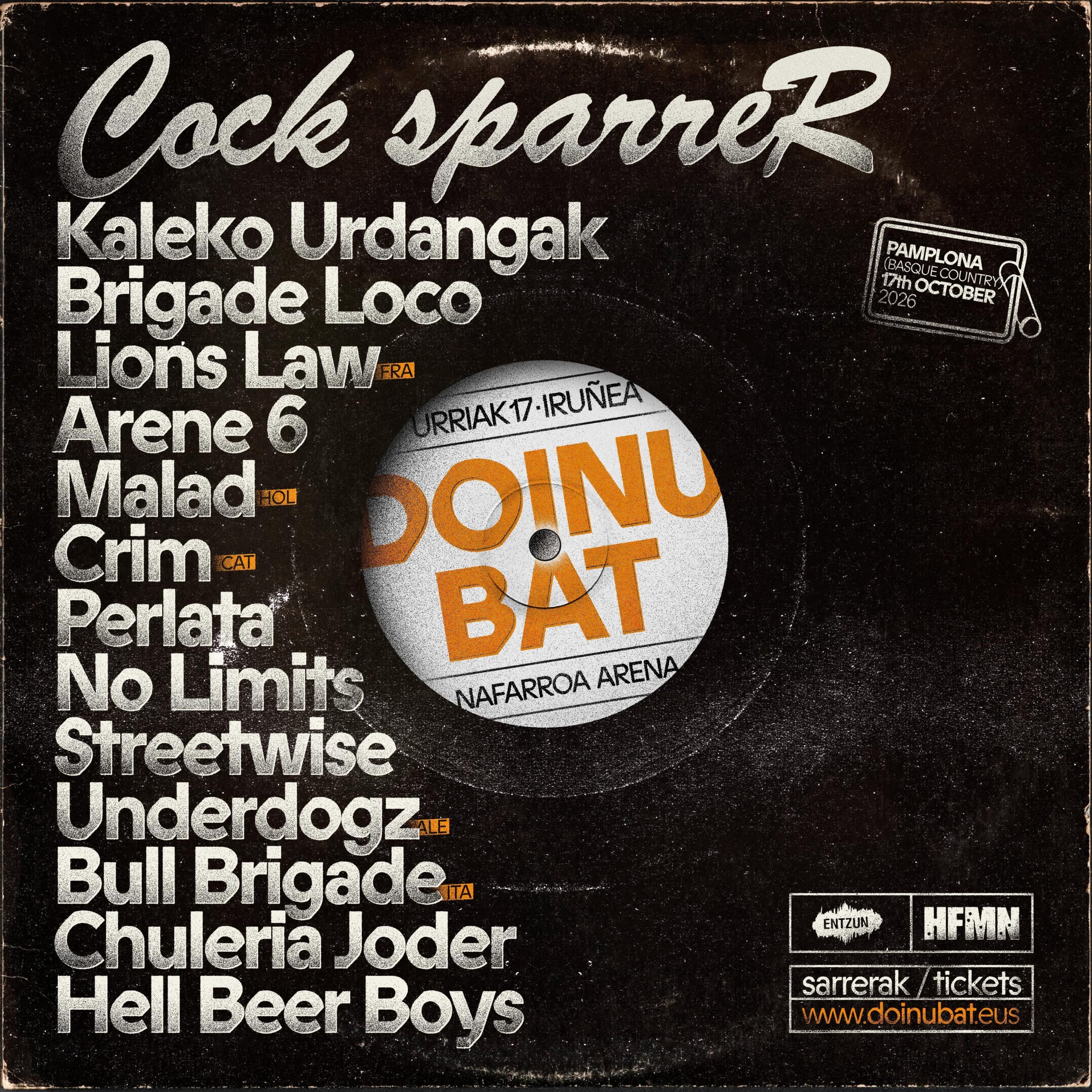 Cock Sparrer llega por primera vez a Iruña: el Navarra Arena acogerá un concierto histórico el 17 de octubre de 2026