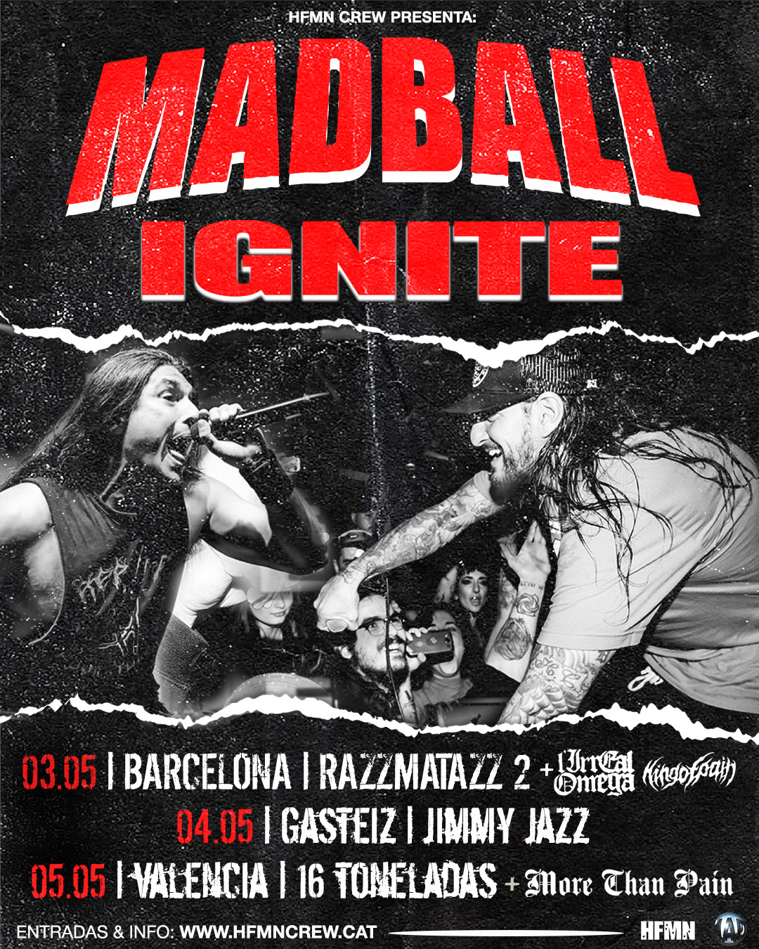 Madball regresan a España con una gira explosiva junto a Ignite: Harcore sin concesiones en mayo de 2026