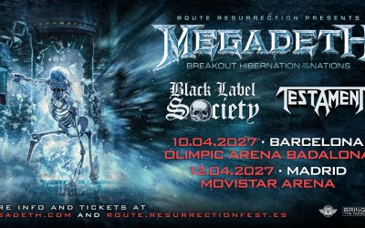 Nueva gira Route Resurrection: Megadeth anuncian sus últimos conciertos en España en 2027 dentro de su «Farewell Tour»