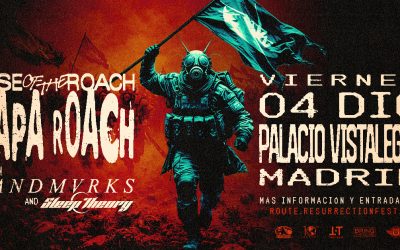 Nueva Route Resurrection: Papa Roach regresan a Madrid en 2026 con su espectacular gira mundial «Rise Of The Roach»