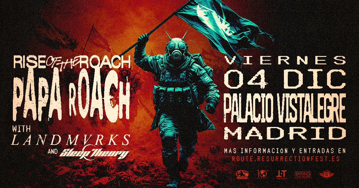 Nueva Route Resurrection: Papa Roach regresan a Madrid en 2026 con su espectacular gira mundial «Rise Of The Roach»