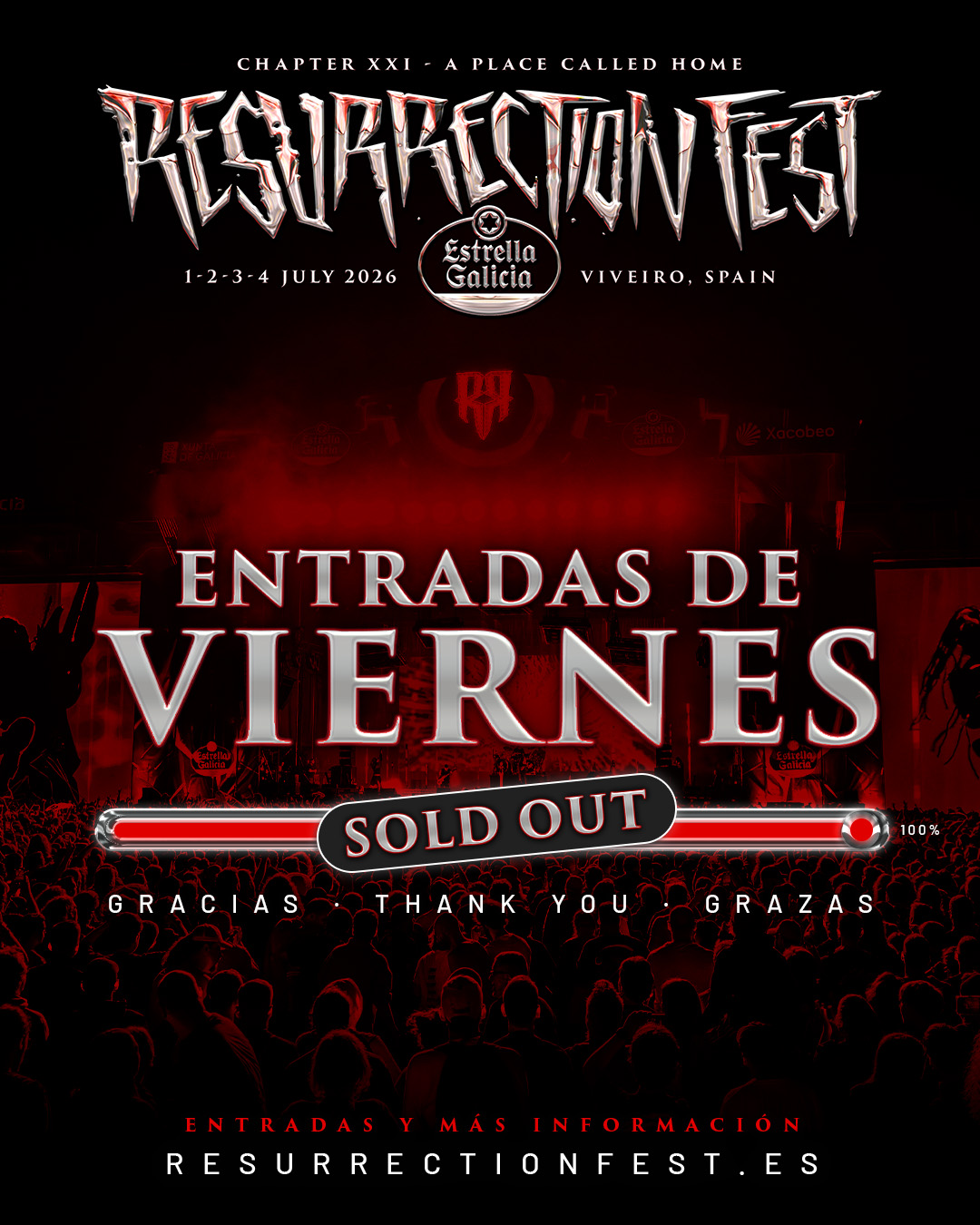 Resurrection Fest Estrella Galicia 2026: entradas de viernes agotadas