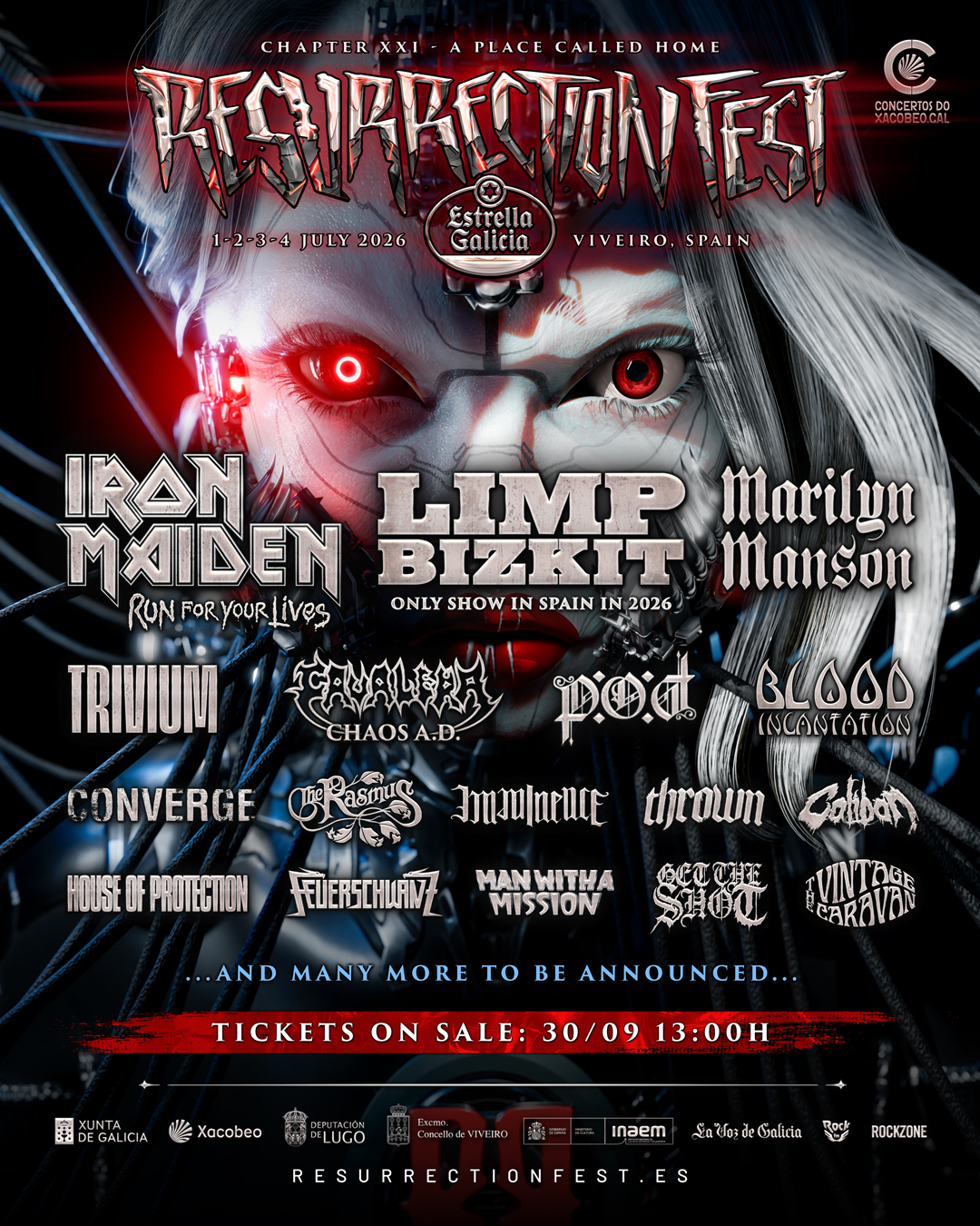 Iron Maiden protagoniza un regreso histórico al Resurrection Fest Estrella Galicia 2026, diez años después de su última visita a Viveiro