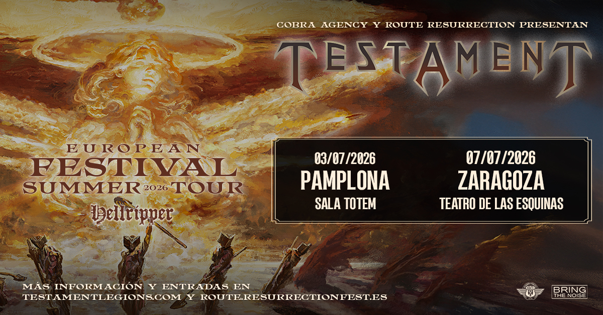 Nueva Route Resurrection: Testament regresan a España con dos conciertos exclusivos este verano