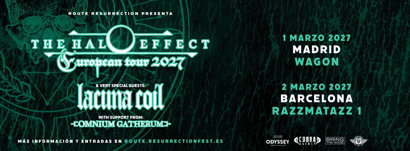 Nueva Route Resurrection: The Halo Effect anuncian su regreso a España en 2027 junto a Lacuna Coil