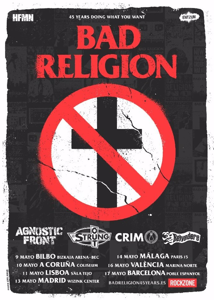 Bad Religion vuelven a España con su nueva gira «45 years doing what you want»